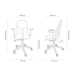 Ergonomická židle Ásana Spektra Textil, Graphite